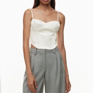 Sunday Best Satin Bustier. MEDIUM. Aritzia